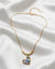 Iridescent Multi-Color Heart Pendant with Bead Accent Chain Necklace