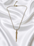 Geometric Heart Drop Pendant Necklace